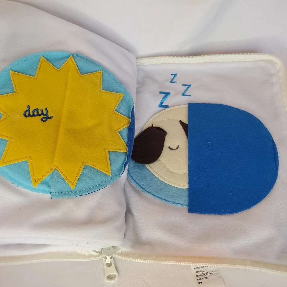 Hallmark Quiet Book Sensory Soft Cloth Activity Book for Toddlers Pups‎ Big Day